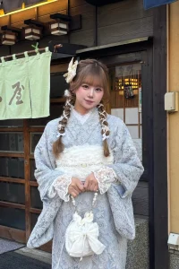 ロリータ風レース着物